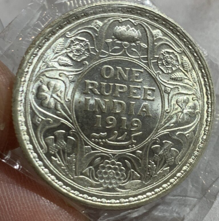 Read more about the article BRITISH India 1919 Rupee SILVER COIN LUSTROUS UNC