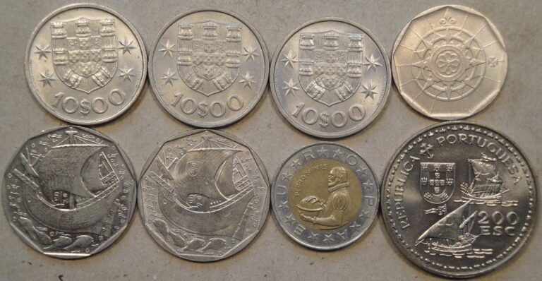 Read more about the article Portugal 16 Coins 1969-94 5-200 Escudos Better Circulated- BU Grades as Pictured