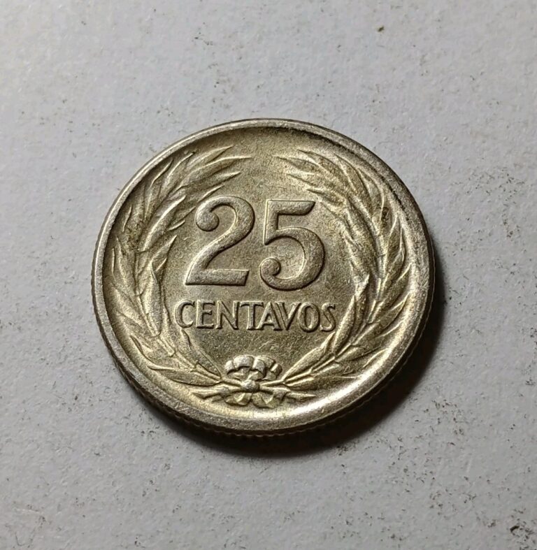 Read more about the article 1953 El Salvador 25 Centavos – 90% Silver – Jose Matias Delgado – US Mint