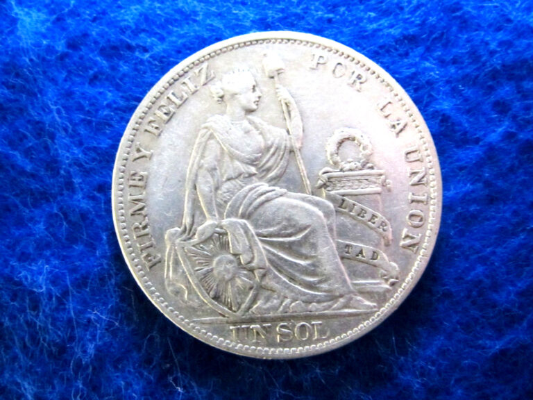 Read more about the article 1896 Peru Silver Un Sol – Nicer Grade Circulated – Lightly Cleaned