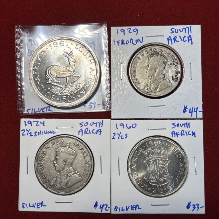 Read more about the article South Africa Silver (4) Coin Lot Nice Group Large Pieces Free Shipping