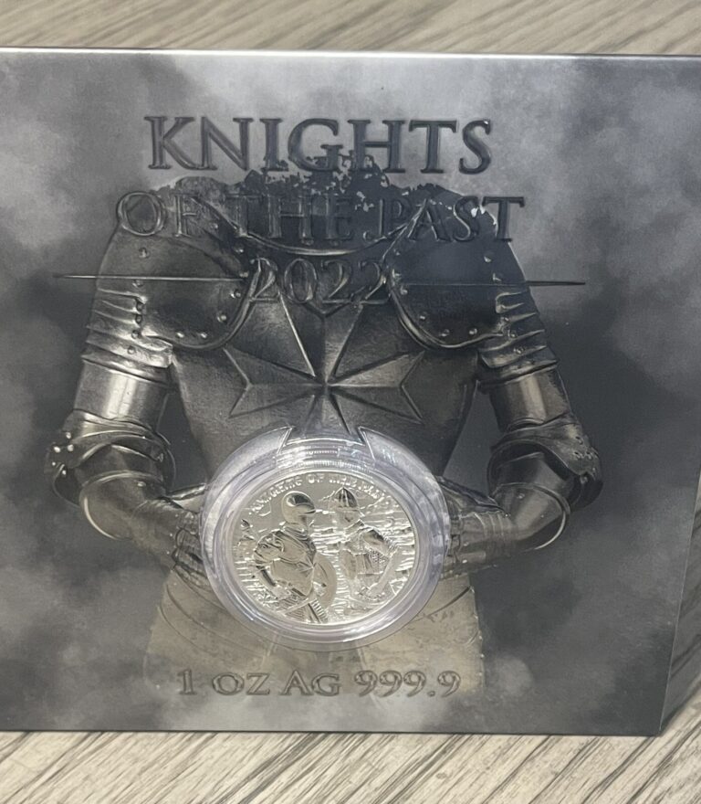 Read more about the article 2022 1 oz Germania Knights of the Past Malta Silver Coin BU