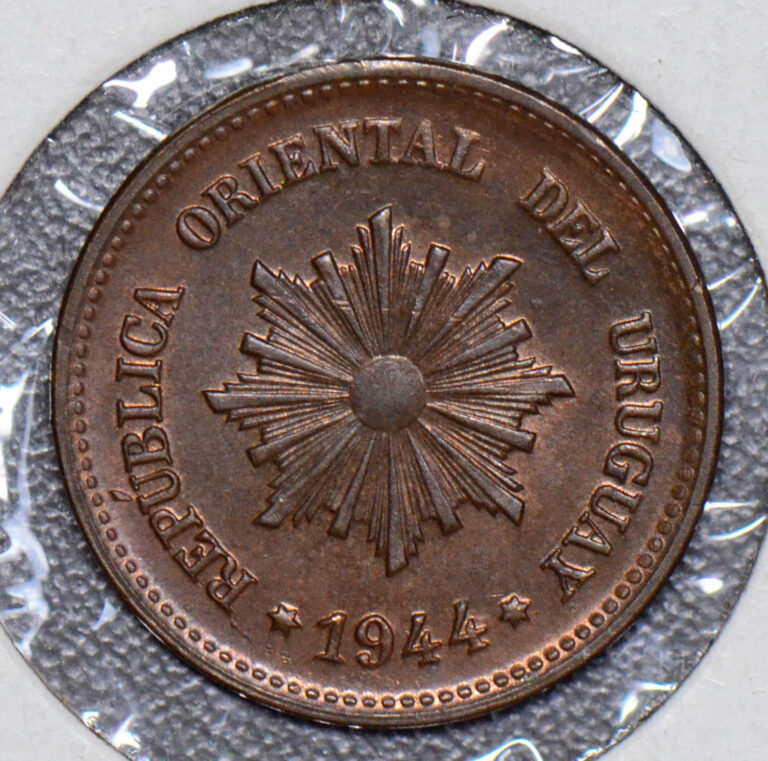 Read more about the article Uruguay 1944 2 Centesimos UNC 190507 combine shipping