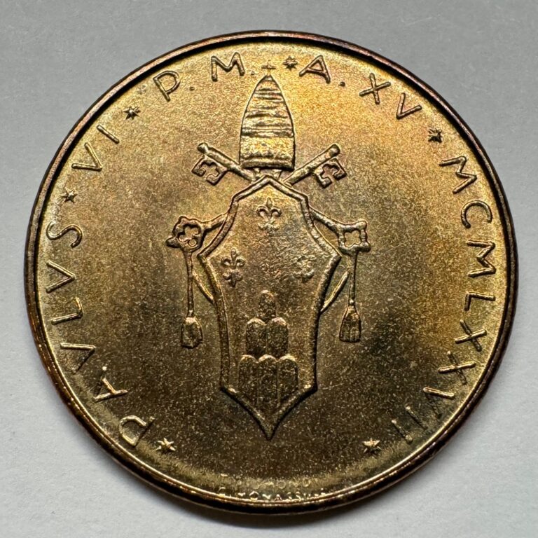 Read more about the article 1977 Vatican City 20 Lire Pope Paul VI – Coin #C-059