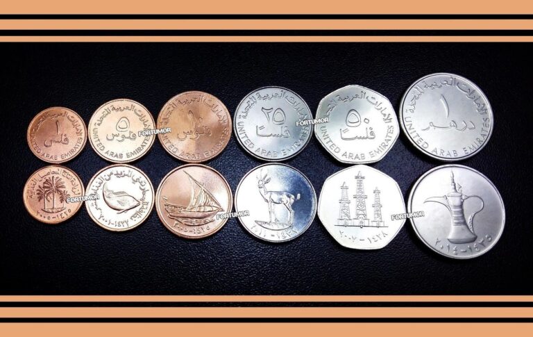 Read more about the article United Arab Emirates 6 Pcs Coins SET  1 5 10 25 50 Fils 1 Dirham 2001-2014 UNC