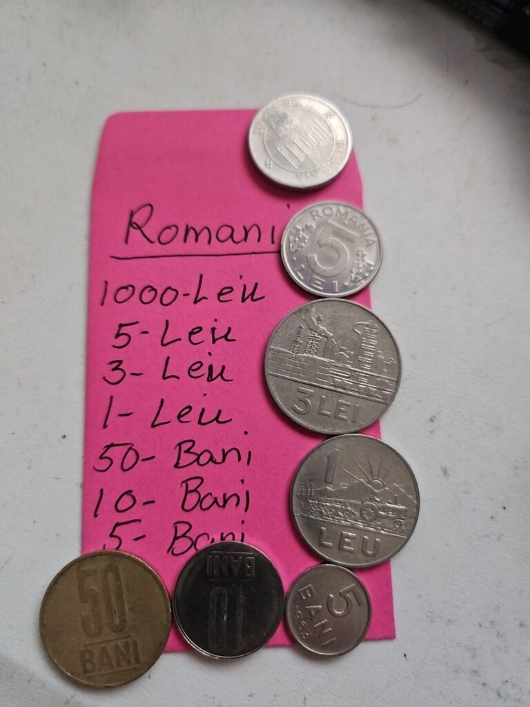 Read more about the article Romania 1000 Leu   5 Leu 3 Leu  1 Leu  50 Bani  10 Bani 5 Bani Coins