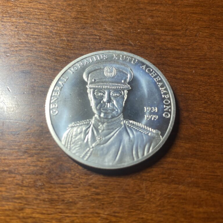 Read more about the article 2002 GHANA General IGNATIUS Lion in Shield OLD Silver 100 Shilling Coin Rare