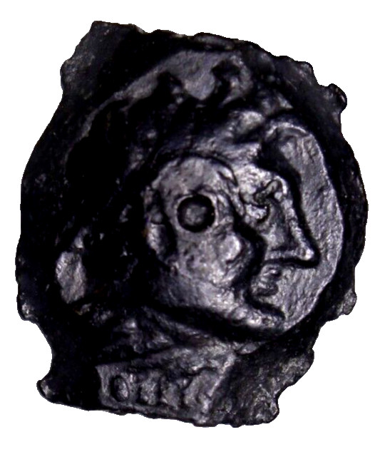 Read more about the article RARE Kingdom of Cyrenaica Kyrenaika Ptolemy V 12mm Goddess Libya Chalkous Coin
