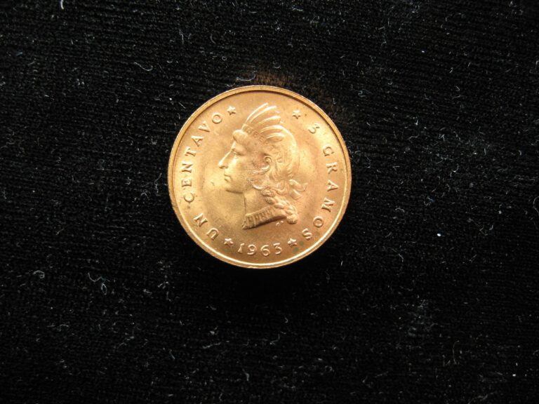 Read more about the article old world coin DOMINICAN REPUBLIC centavo 1963 KM25 “Indian Liberty” (251)
