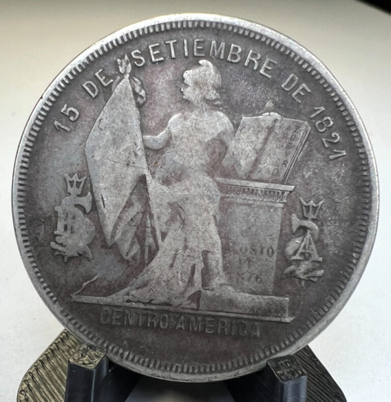 Read more about the article 1885 HONDURAS 50 CENTAVOS Standing Liberty  KM# 51