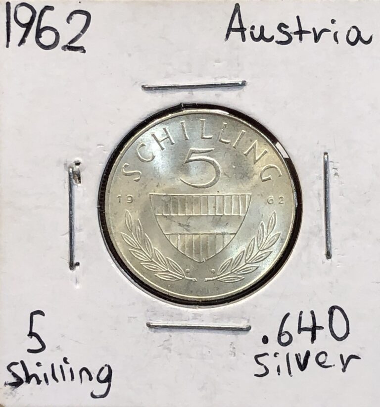 Read more about the article 1962 Austria 5 Schilling – .640 Silver World Coin – From My Personal Collection