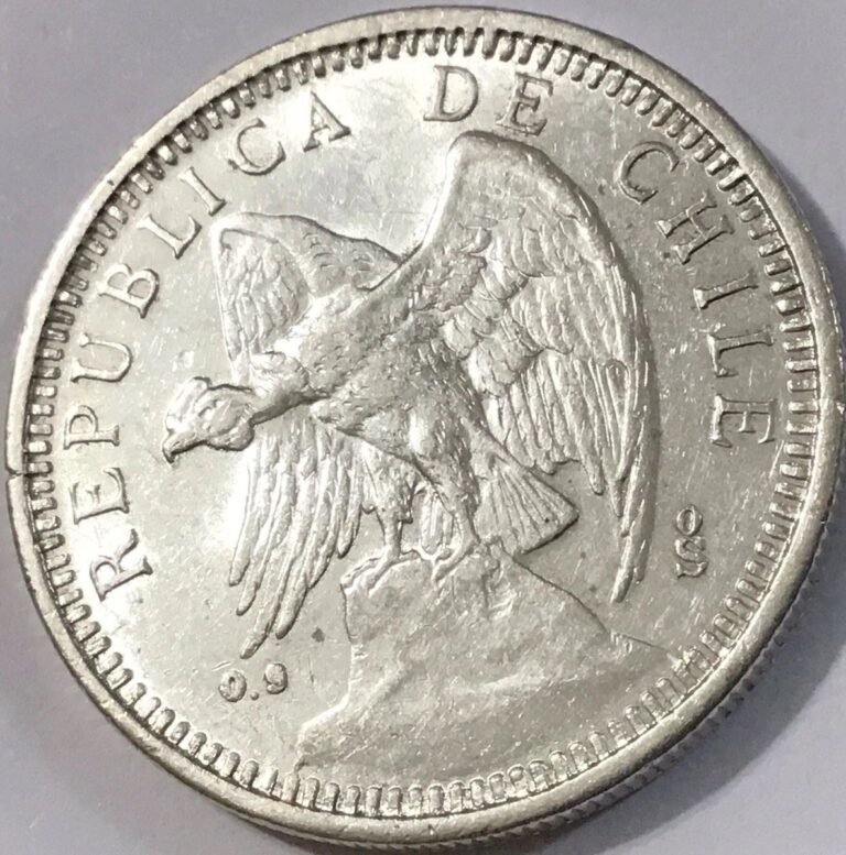Read more about the article 1927 So CHILE 5 PESOS SILVER