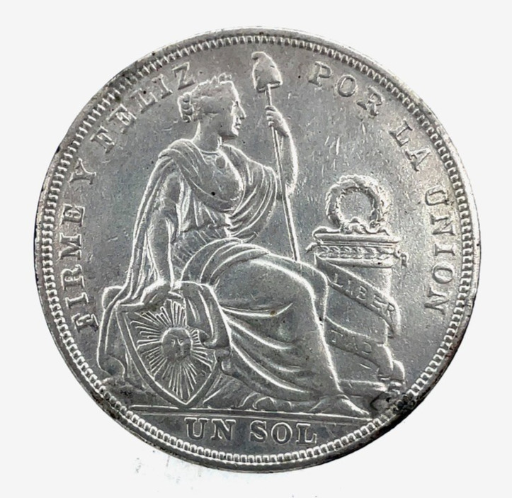 Read more about the article 1923 PERU  UN SOL 0.500 Silver Coin KM# 218.1