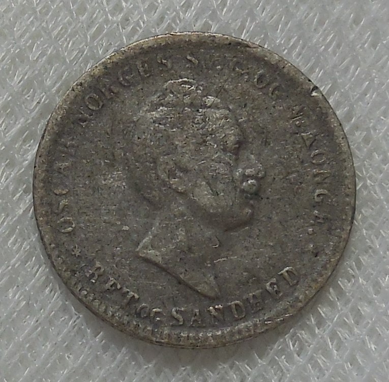 Read more about the article 1856 NORWAY 12 SKILLING SILVER COIN VG-F