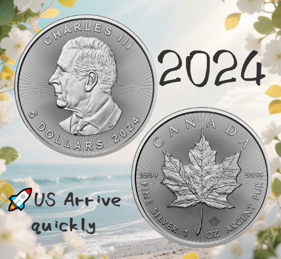 Read more about the article 2024 1 oz Canadian Silver Maple Leaf Coin (BU)  Commemorative Coins US