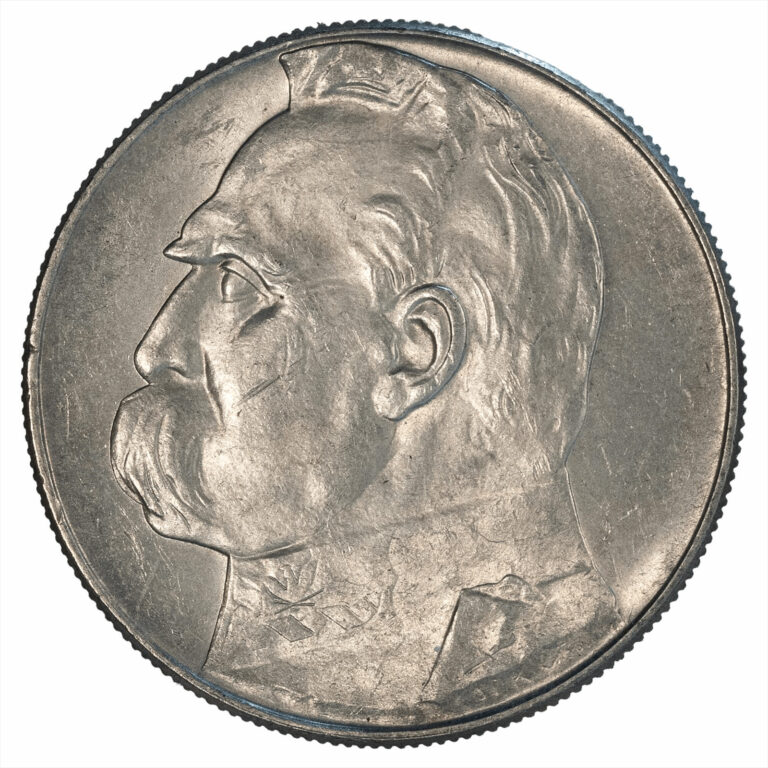 Read more about the article 1939 Poland 10 Zlotys Jozef Pilsudski 22g .750 Silver 16.5g ASW