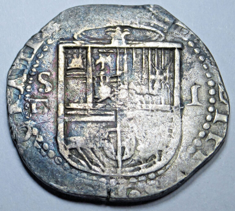 Read more about the article 1556-98 Philip II Spanish Silver 1 Reales Genuine 1500s Colonial Pirate Cob Coin