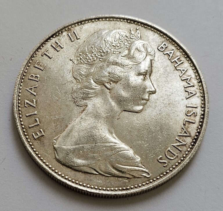 Read more about the article 1966 Bahamas 5 Dollars Silver Coin – Unc About 1.25 Oz Of Silver