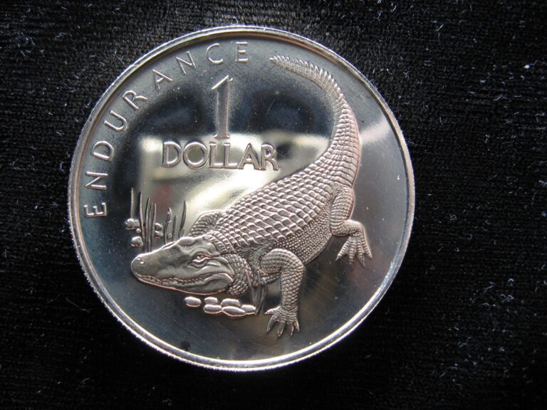 Read more about the article Large old world proof coin GUYANA $1 1979 KM42 “Caiman Endurance” (230)