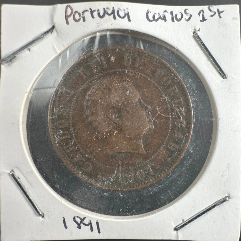 Read more about the article 1891 Portugal 20 Réis Bronze Coin – Carlos I