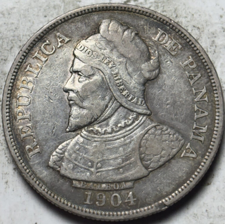 Read more about the article 1904 Panama 50 Centesimos. Attractive Circulated Example!