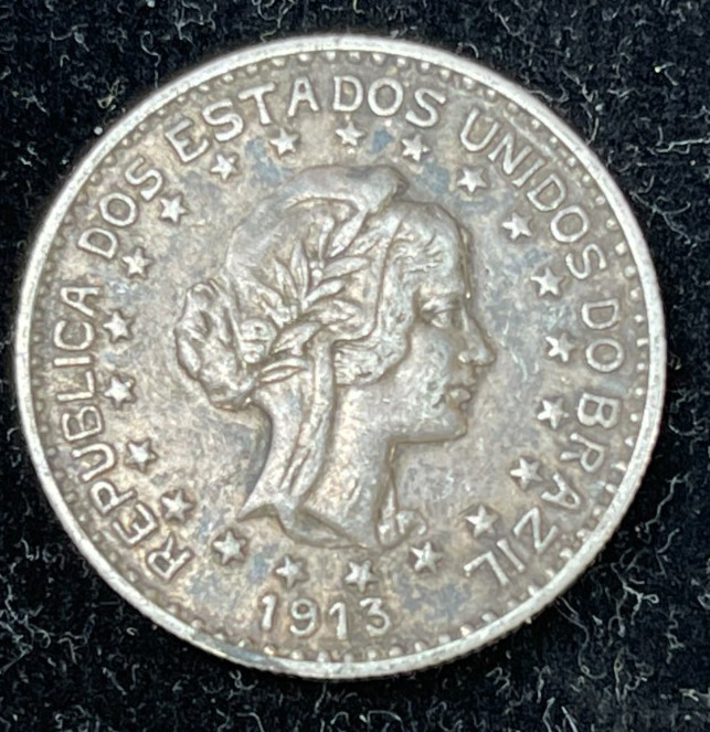 Read more about the article 1913 Brazil 1000 Reis Silver Coin