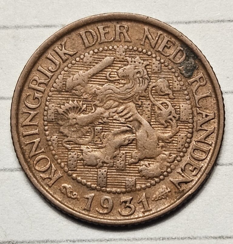 Read more about the article Netherlands 1 Cent 1931 Extremely Fine Copper Coin Wilhelmina I ***Key Date