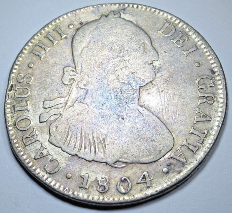 Read more about the article 1804 Spanish Bolivia Silver 4 Reales Antique 1800’s Colonial Half Dollar Coin