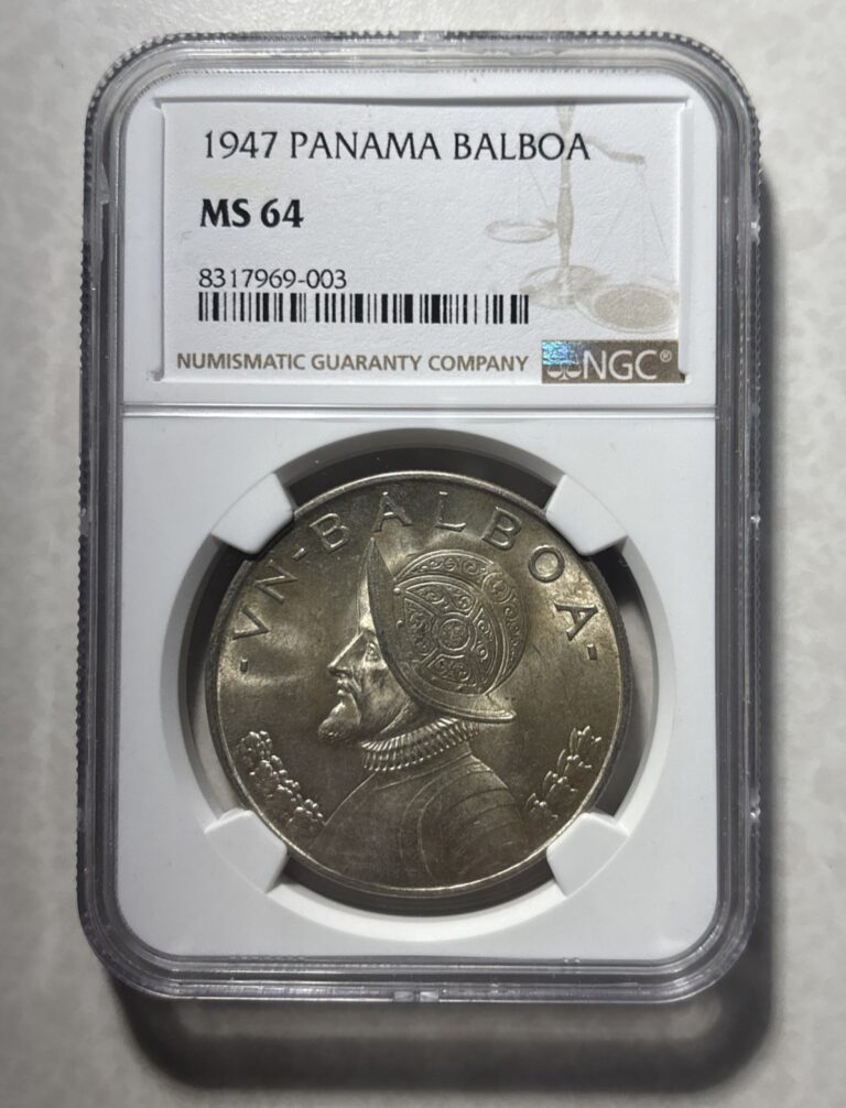 Read more about the article 1947 Panama Silver Balboa NGC MS64
