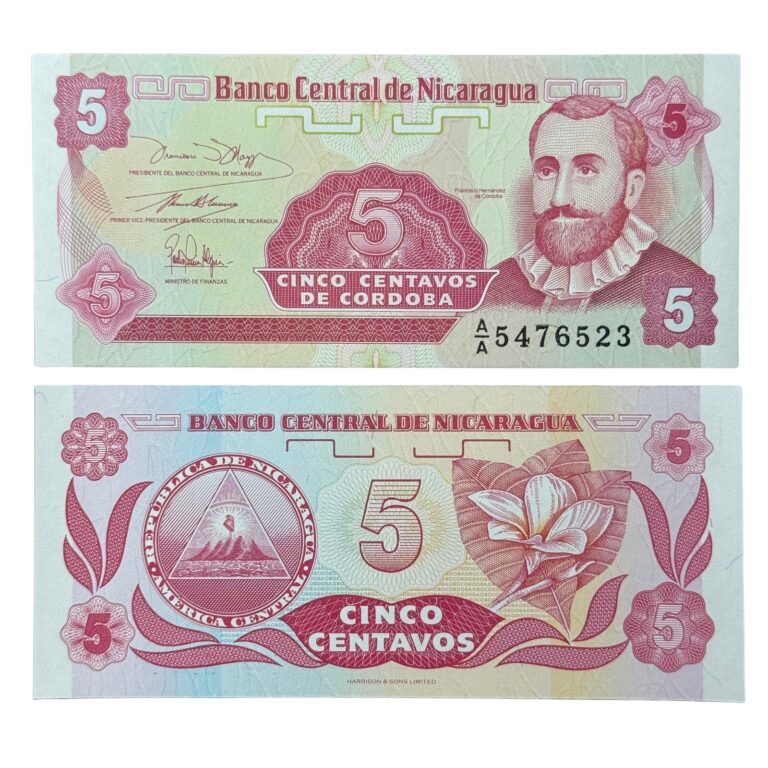 Read more about the article Nicaragua P168(U) 5 Centavos Banknote! 🇳🇮 Free Shipping!!!!