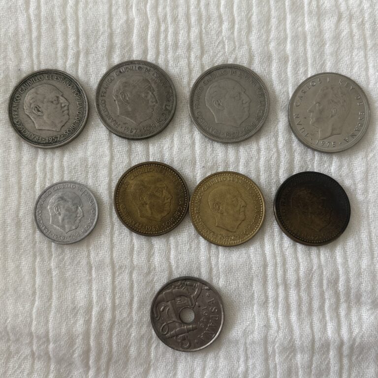 Read more about the article Lot of 9 – Vintage Spain Coins