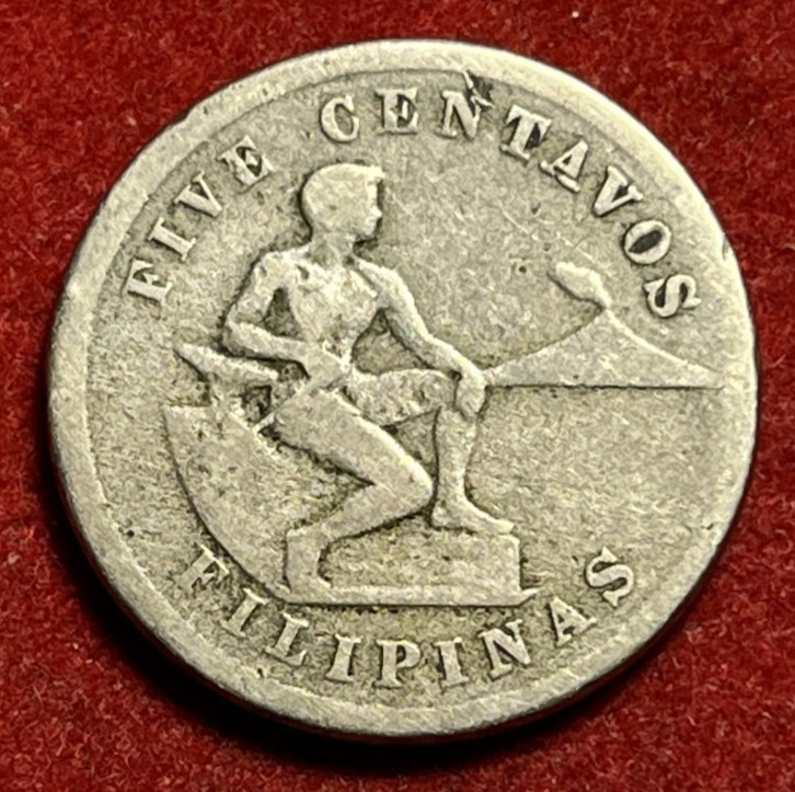 Read more about the article Philippines 5 Centavos 1918 S Copper-Nickel Coin KM#164 T7435