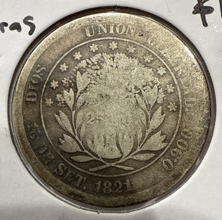 Read more about the article 1871 25 Centavos Honduras Silver 25C Coin – Very Scarce