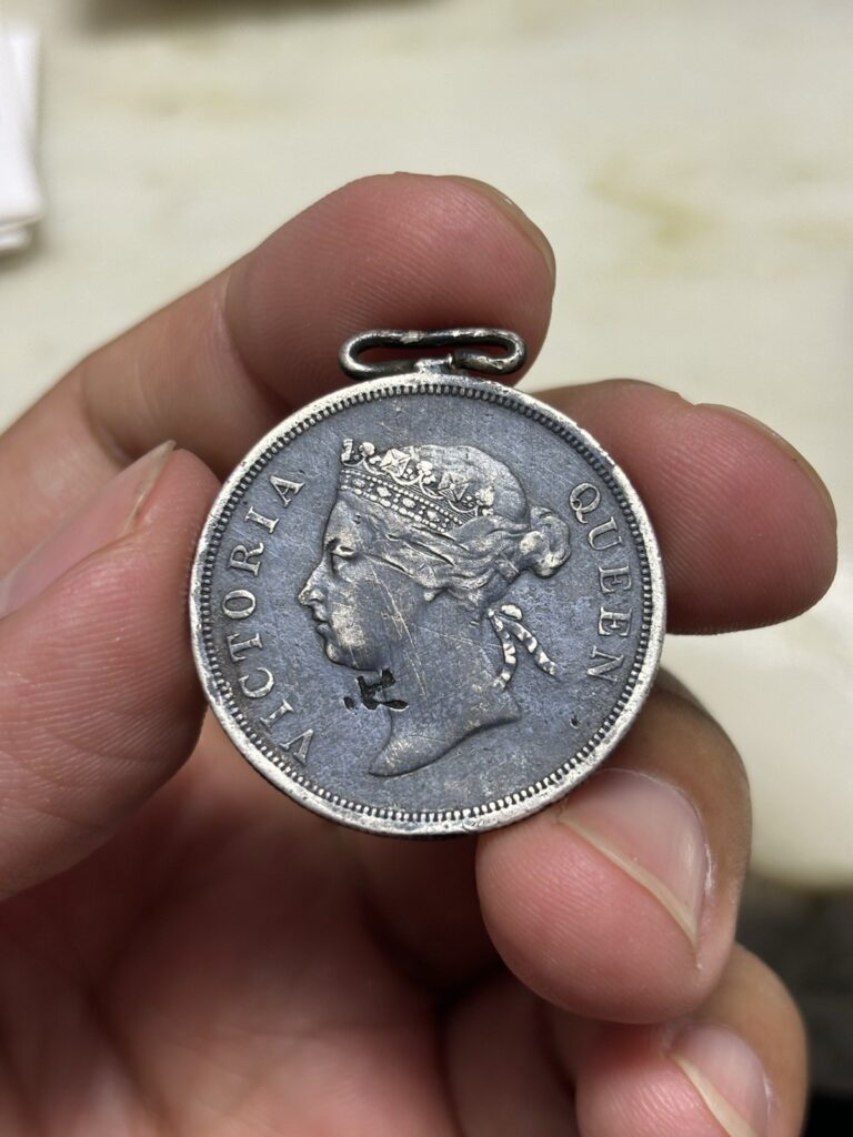 Read more about the article 1887 Straits Settlements 50 Cents Victoria Scarce Silver Coin Chopmarked