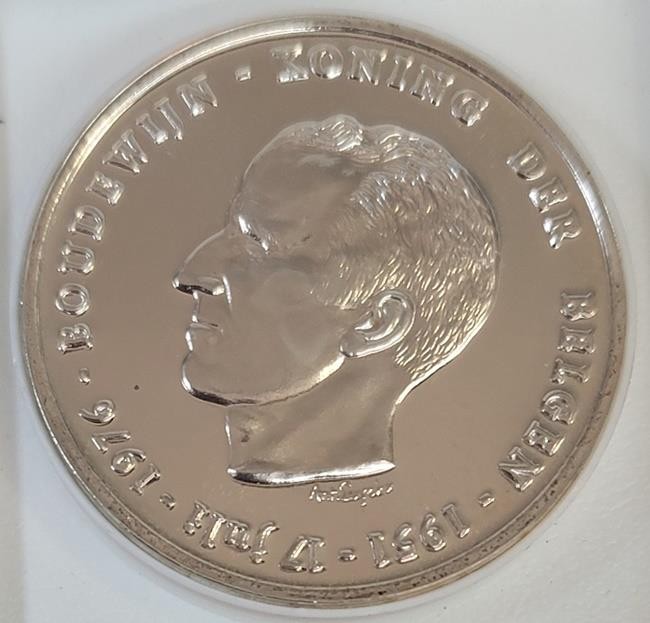 Read more about the article Silver Jubilee of King Baudouin 1976(ND) Belgium Ag BU