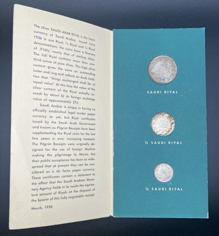 Read more about the article Arabian American Oil Company Description Of The Currency Of Saudi Arabia 3 Coins