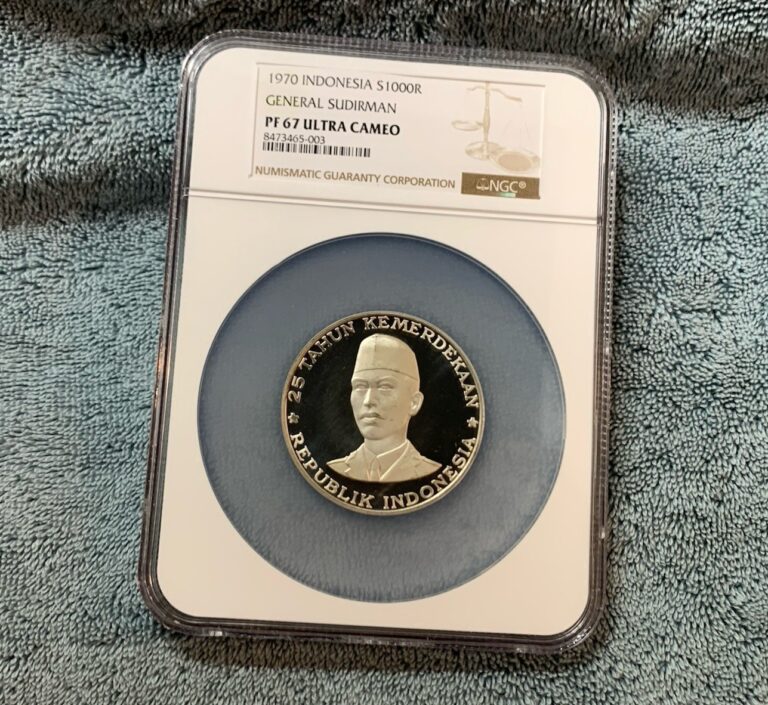 Read more about the article 1970 Indonesia 1000 Rupiah General Sudirman .999 Silver Coin NGC PF 67 UC