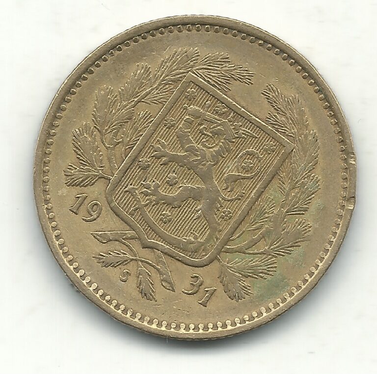 Read more about the article A HIGH GRADE 1931 S FINLAND 5 MARRKAA COIN-FEB527