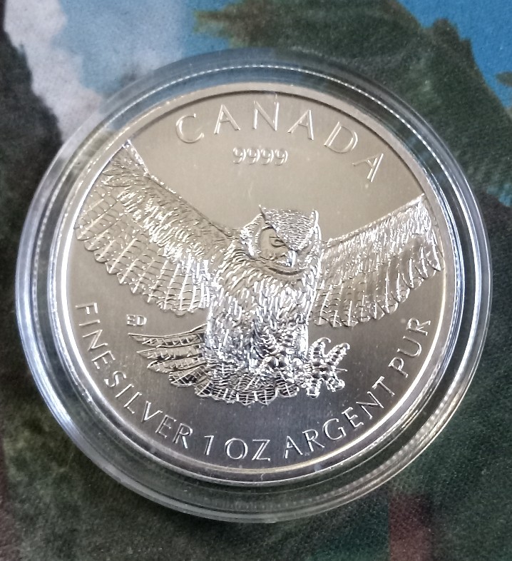 Read more about the article 2015 Canada 9999 Silver 1 Oz. Great Horned Owl W/Capsule – 1 Ea – Pure Silver BU
