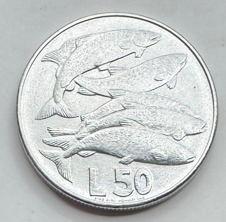 Read more about the article 1975 San Marino 50 Lire Coin – BU – Fifty – 831 000 Minted – UNC – Free Shipping