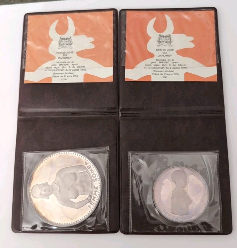 Read more about the article Dahomey 1971 2 Coins Proof 500and1000 Francs