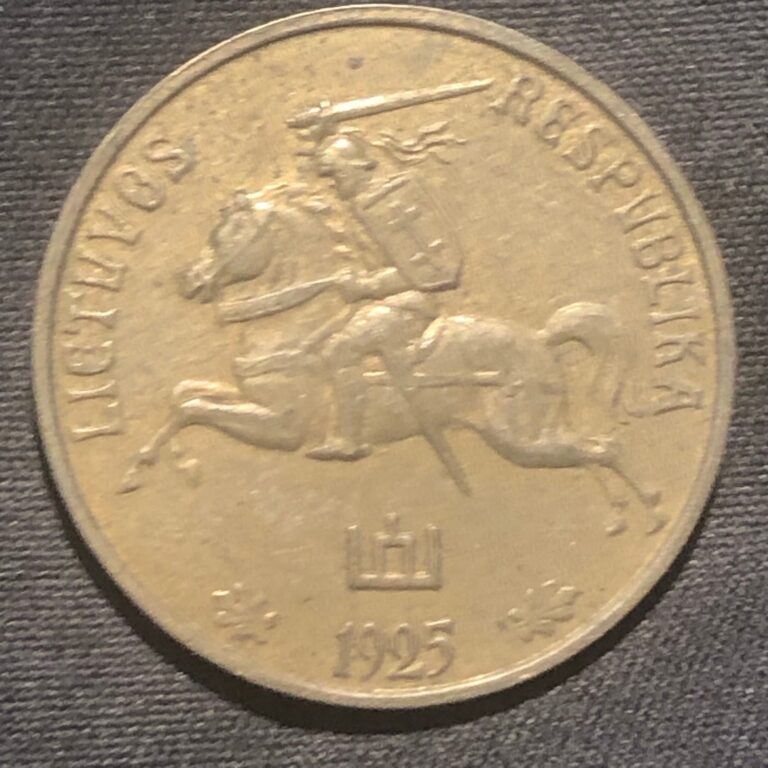 Read more about the article 1925 Lithuania 50 Centu Aluminum-Bronze Coin – AU (About Uncirculated) condition