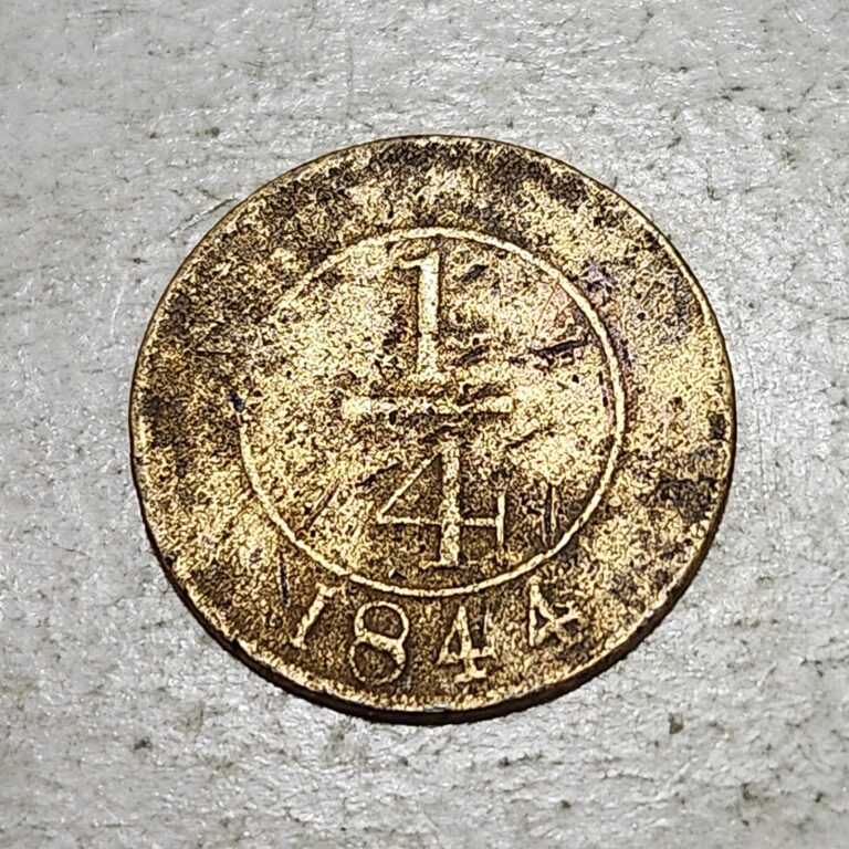 Read more about the article DOMINICAN REPUBLIC 🇩🇴 ¼ (1/4) REAL COIN 1844
