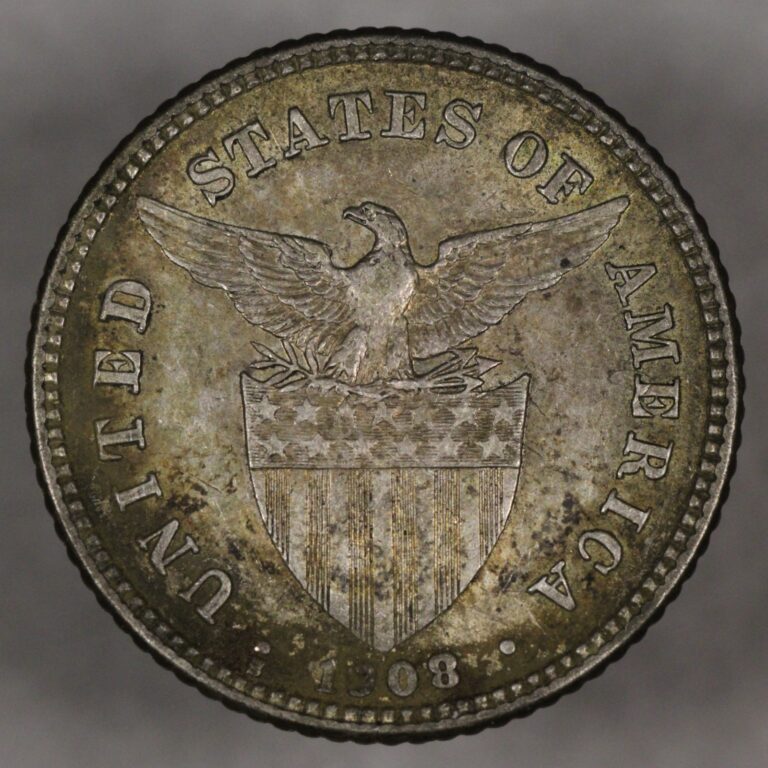 Read more about the article 1908 S U.S. Philippines Silver 20 Centavos