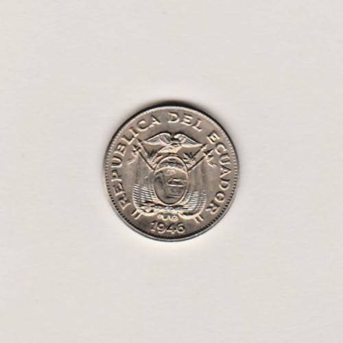 Read more about the article Ecuador 1946 Uncirculated 5 Centavos Coin km75b See Scans and Judge For Yourself