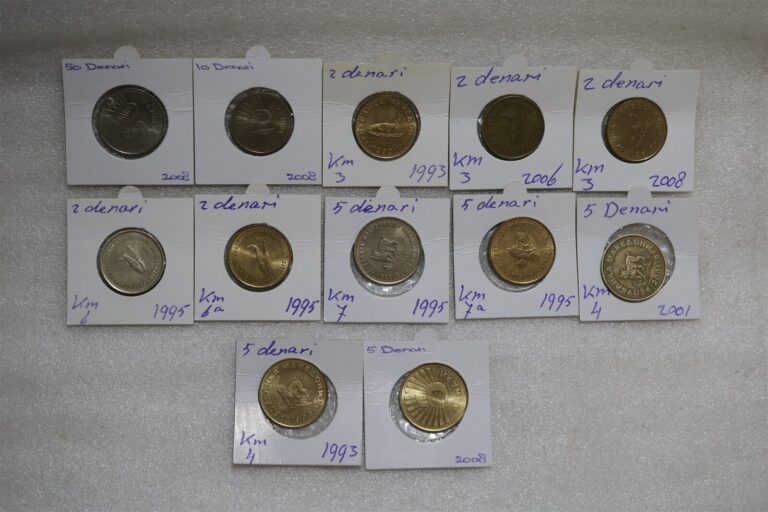 Read more about the article MACEDONIA – 12 COMMEMORATIVE COINS LOT B49 #878