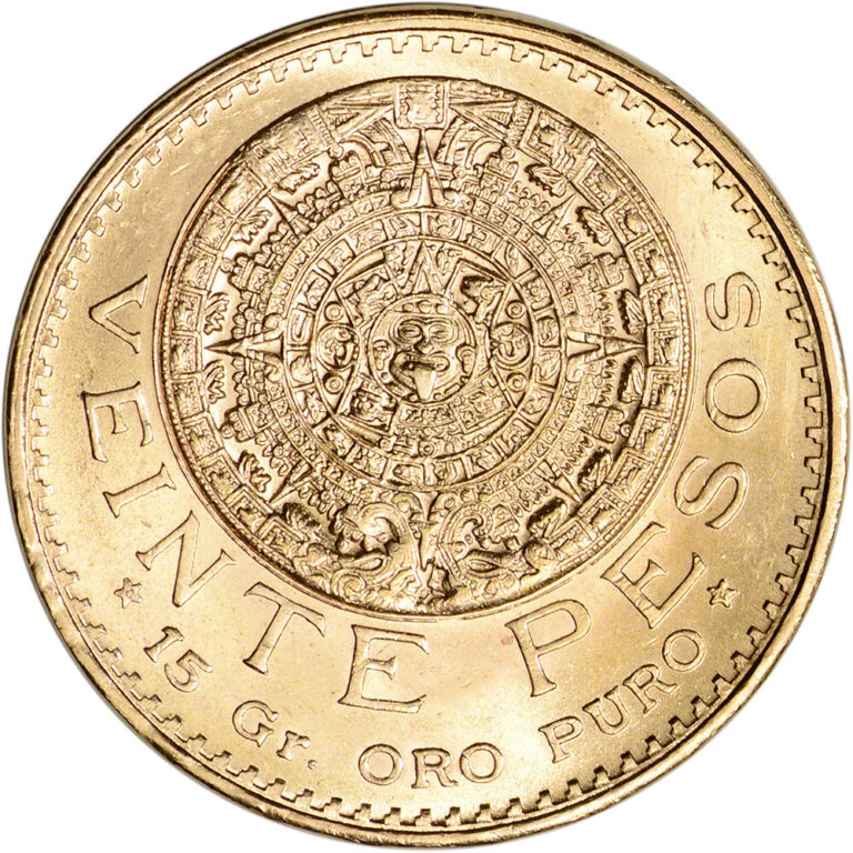 Read more about the article 1959 Mexico Gold 20 Pesos .4823 oz – BU Restrike