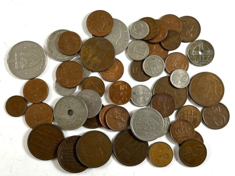 Read more about the article Vintage Norway Coin Lot of 51 Assorted Coins  1951-1998