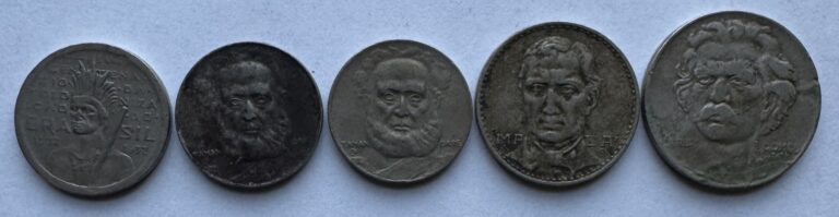 Read more about the article 5 PIECE LOT BRAZIL COINS 1932 1936 and 1937 100 REIS 1936 200 REIS and 1937 300 REIS