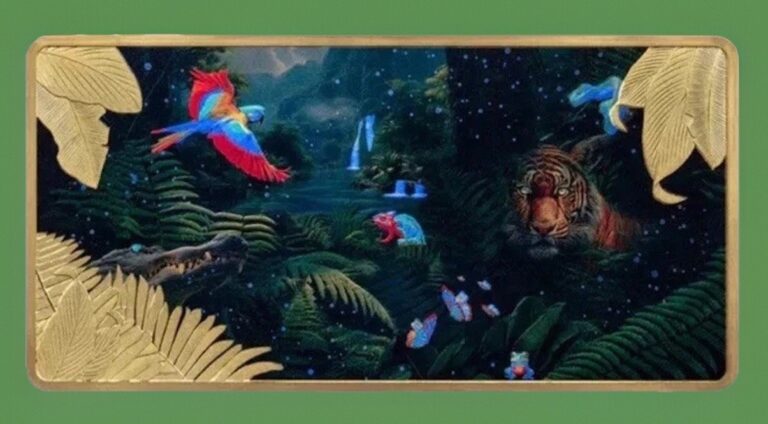 Read more about the article 🇺🇸JUNGLE AT NIGHT 3oz Silver Coin 50 Franc Burundi 2025 UV Torch Included